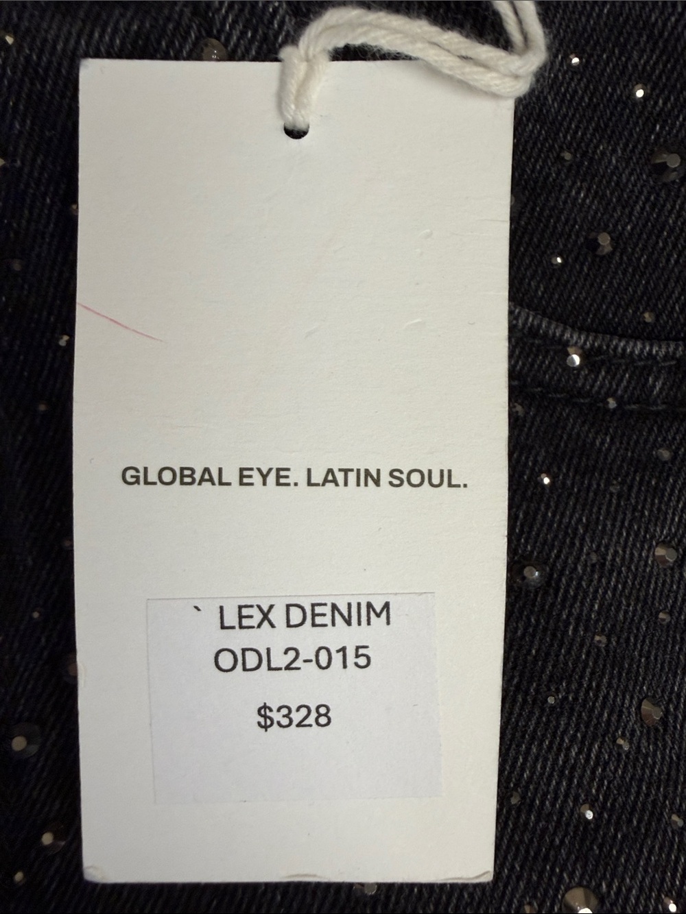 OJO DE LEÓN LEX DENIM BEDAZZLED JEANS BLACK WASH - 40 - Picture 10 of 10
